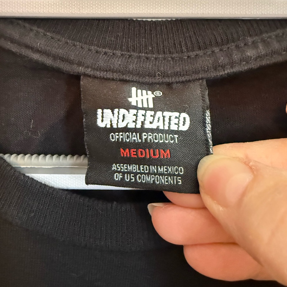 Undefeated Black T-Shirt with White Logo - Picture 2 of 5